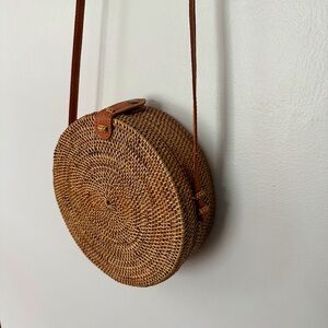 Amerii Rattan Round Bali Crossbody Bag, Woven, Vacation, Resort, Summer Handbag